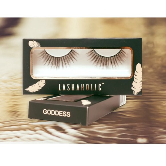 LASHAHOLIC Luxury False Lashes 100% Premium Silk Eyelashes - Goddess NEW IN BOX - Picture 1 of 3